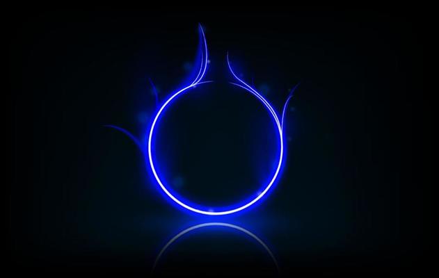 Abstract blue circle light effect. vector illustration