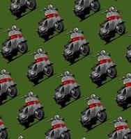 pattern classic scooter gray ... vector