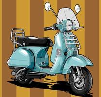 scooter vintage color turco... vector