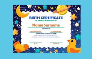 Birth Certificate Template vector