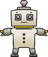 quirky gradient shaded cartoon robot vector