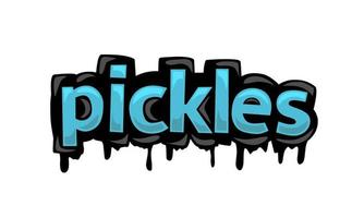 PICKLES writing vector design on white background