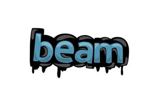 BEAM writing vector design on white background