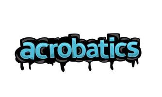 ACROBATICS writing vector design on white background