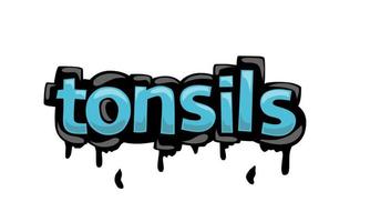 TONSILS writing vector design on white background