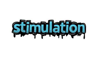 STIMULATION writing vector design on white background