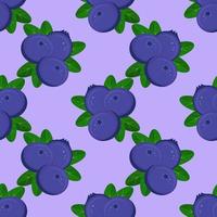 Seamless vector pattern of blueberries on a light background.For printing, wrapping paper,packaging, magazines, books, postcards, menu covers, web pages, fabrics,textiles,fruit stores. Stylish design.