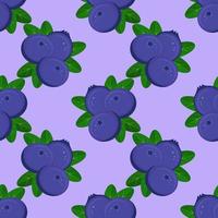 Seamless vector pattern of blueberries on a light background.For printing, wrapping paper,packaging, magazines, books, postcards, menu covers, web pages, fabrics,textiles,fruit stores. Stylish design.