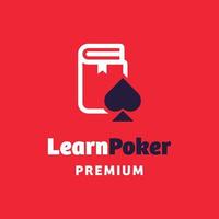 aprender logotipo de póquer vector