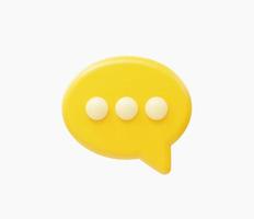 3d Realistic Chat or online message vector illustration.