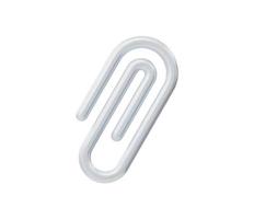 3d Realistic Paperclip Attachment Icon vector illustration.