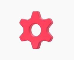 3d Realistic Gear icon vector illustration