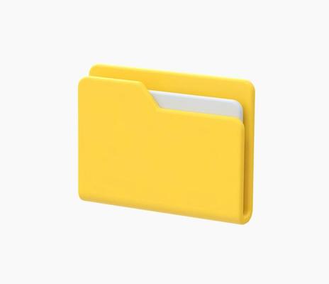 3d Realistic data folder icon vector illustration.