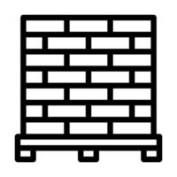 brick construction material line icon vector illustration