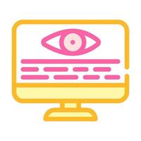 digital observation color icon vector illustration line