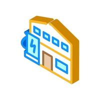 home charging station for electric car isometric icon vector illustration