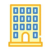 coworking building color icon vector color illustration
