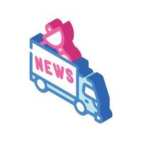 news car truck isometric icon vector illustration