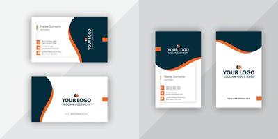 Corporate business card design horizontal and vertical