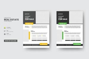 Modern real estate flyer design template vector