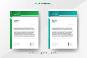 Gradient minimal letterhead design template vector