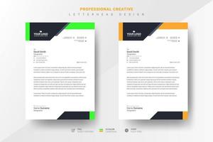 plantilla de diseño de membrete creativo profesional vector