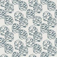 Seamless vector pattern from pine cones. Nature seamless pattern for wrapping, textile print, card.