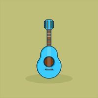 blue guitar for music vector