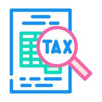 searching tax color icon vector illustration