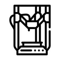 3d printer electronic equipment line icon vector illustration