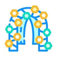 flower arch color icon vector illustration flat