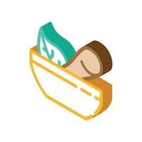 bowl with pounder isometric icon vector illustration