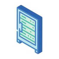 data server technology isometric icon vector illustration