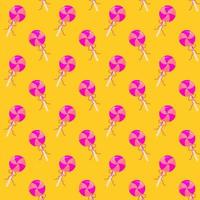 Seamless pattern with swirl lollipops. vector