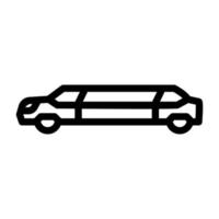 limusina coche línea icono vector ilustración