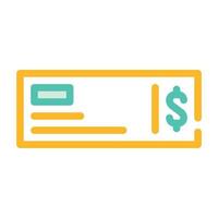 payment check color icon vector isolated illustration