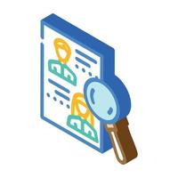 people search isometric icon vector illustration