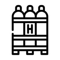 hydrogen biogas line icon vector illustration