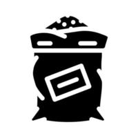 spice bag glyph icon vector illustration