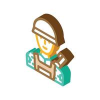 army male isometric icon vector illustration