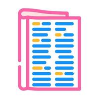 dictionary book color icon vector illustration