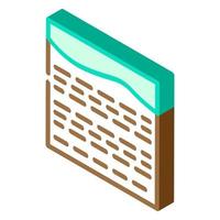 field peat isometric icon vector illustration