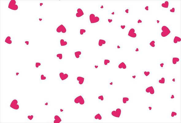 Red heart background. Love confetti background