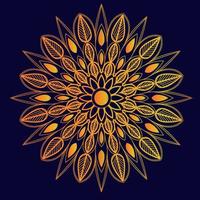 Luxury mandala background with shiny gradient effects vector
