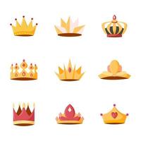 Crown Icons Set vector