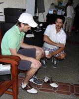 LOS ANGELES, APR 16 - Zach Conroy, Brandon Beemer at the The Leukemia and Lymphoma Society Jack Wagner Golf Tournament at Lakeside Golf Course on April 16, 2012 in Toluca Lake, CA photo