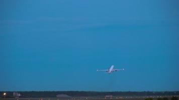 Airplane taking off and climbing video