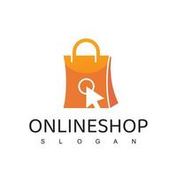 logotipo de la tienda online vector