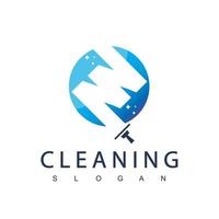 Cleaning Service Logo Design Template vector