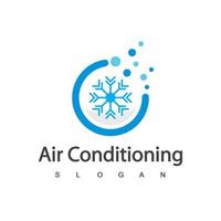 logotipo de aire acondicionado, concepto de logotipo hvac vector